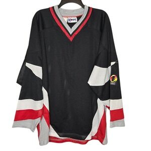 Kobe Hockey Jersey Black Red White Mesh XL Indiana Black Expo Patch Sleeve Blank